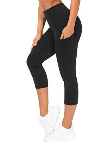 THE GYM PEOPLE Women's Thick High Waist Capris Yoga Pants Workout Leggings