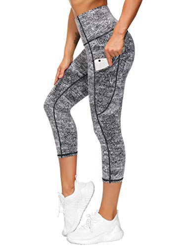 THE GYM PEOPLE Women's Thick High Waist Capris Yoga Pants Workout Leggings