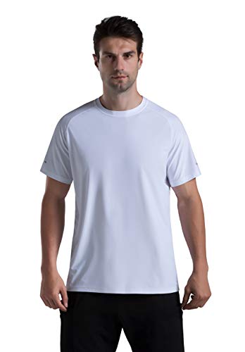 THE GYM PEOPLE Men's Cooling Running Shirts Ice Silk UPF 50+ Workout Tshirt
