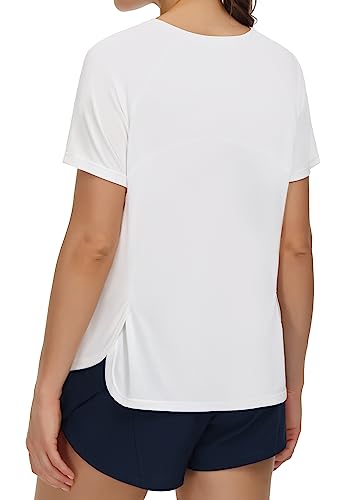 THE GYM PEOPLE Women's Side Slits Athletic T-Shirts Breathable Workout Tops