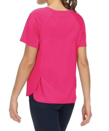 THE GYM PEOPLE Women's Side Slits Athletic T-Shirts Breathable Workout Tops