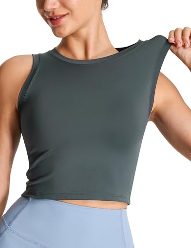 THE GYM PEOPLE Women's Workout Crop Tops Yoga Athletic Sleeveless Shirts