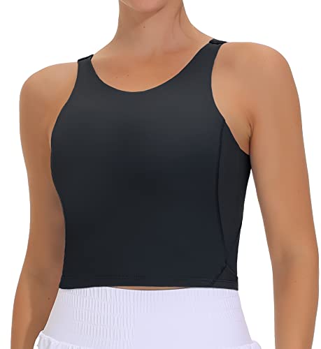THE GYM PEOPLE Women Sports Bra Sleeveless Padded Running Workout Tank Tops