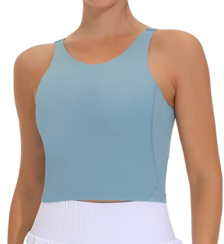 THE GYM PEOPLE Women Sports Bra Sleeveless Padded Running Workout Tank Tops