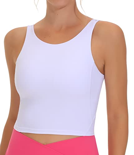THE GYM PEOPLE Women Sports Bra Sleeveless Padded Running Workout Tank Tops