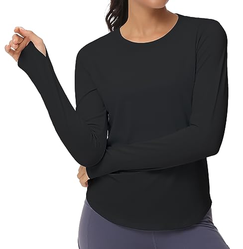 THE GYM PEOPLE Women's Long Sleeve Workout Tops Soft Athletic Running Shirt
