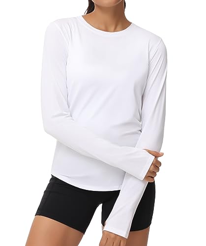 THE GYM PEOPLE Women's Long Sleeve Workout Tops Soft Athletic Running Shirt