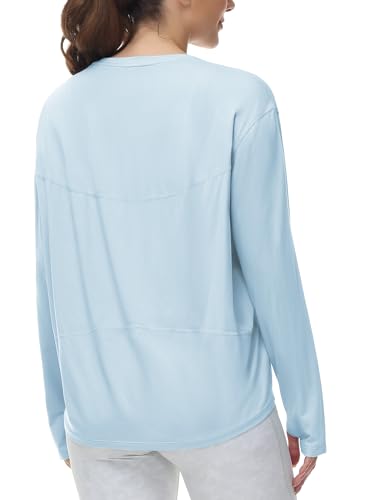 THE GYM PEOPLE Women's Long Sleeve Workout Shirts Soft Loose Running Tops