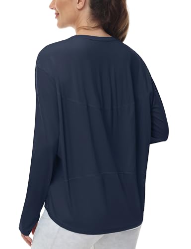 THE GYM PEOPLE Women's Long Sleeve Workout Shirts Soft Loose Running Tops