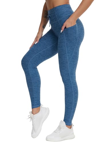 THE GYM PEOPLE Women's Drawstring Workout Leggings with Pockets Yoga Pants