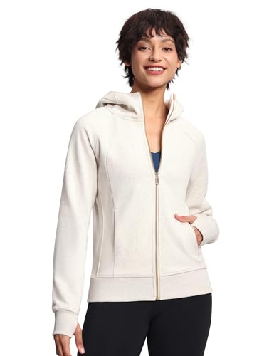THE GYM PEOPLE Women Full Zip Up Hoodies Fleece Workout Jackets Sweatshirts