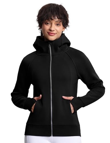 THE GYM PEOPLE Women Full Zip Up Hoodies Fleece Workout Jackets Sweatshirts
