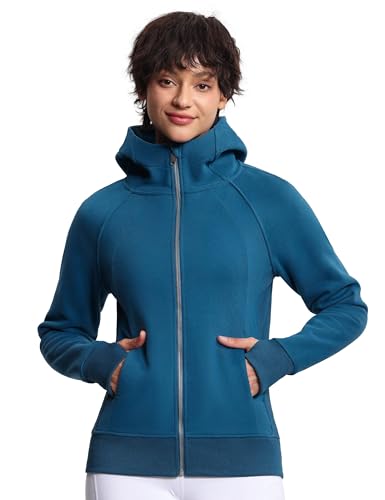 THE GYM PEOPLE Women Full Zip Up Hoodies Fleece Workout Jackets Sweatshirts