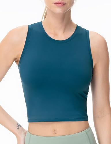 THE GYM PEOPLE Women's Workout Crop Tops Yoga Athletic Sleeveless Shirts