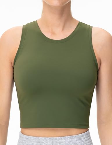 THE GYM PEOPLE Women's Workout Crop Tops Yoga Athletic Sleeveless Shirts