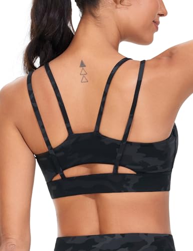 THE GYM PEOPLE Women Wirefree Spaghetti Straps Sports Bra Medium Support