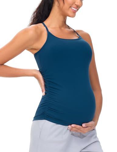 THE GYM PEOPLE Women's Maternity Tank Tops Padded Pregnancy Workout Shirts