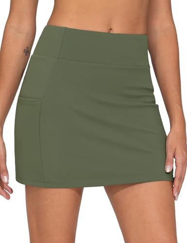 THE GYM PEOPLE Women's Golf Skorts Athletic Tennis Skirts Built-in Shorts
