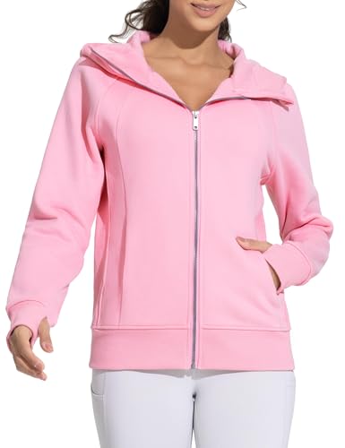 THE GYM PEOPLE Women Full Zip Up Hoodies Fleece Workout Jackets Sweatshirts