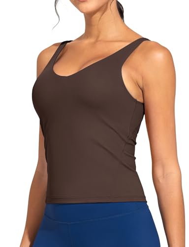 THE GYM PEOPLE Women's Longline Sports Bra Wirefree Workout Yoga Tank Top
