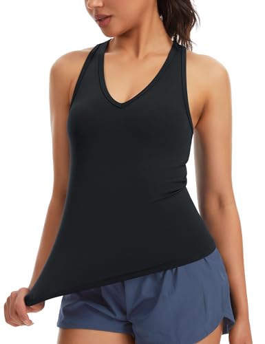 THE GYM PEOPLE Women's V Neck Workout Tank Tops Yoga Athletic Shirts