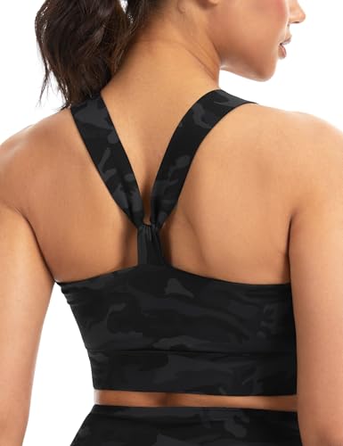 THE GYM PEOPLE Women's V Cross Back Sports Bras Square Neck Yoga Crop Tops
