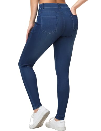 THE GYM PEOPLE Women's Stretchy Jeggings Pants Pull On Denim Jeans Leggings