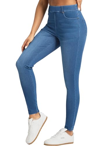 THE GYM PEOPLE Women's Stretchy Jeggings Pants Pull On Denim Jeans Leggings