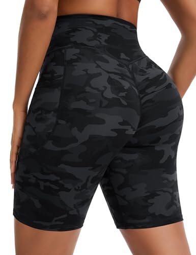 THE GYM PEOPLE Women's Butt Lifting Yoga Shorts High Waist Workout Shorts