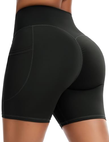 THE GYM PEOPLE Women's Butt Lifting Yoga Shorts High Waist Workout Shorts