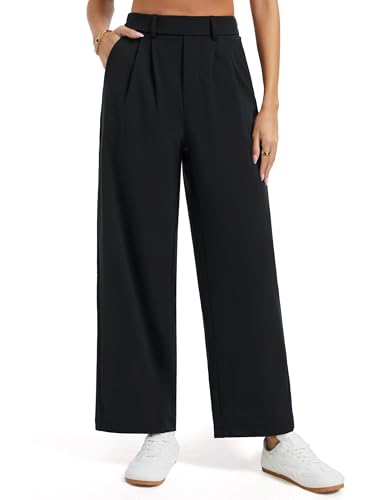 THE GYM PEOPLE Women's Wide Leg Dress Pants Business Slacks Trousers