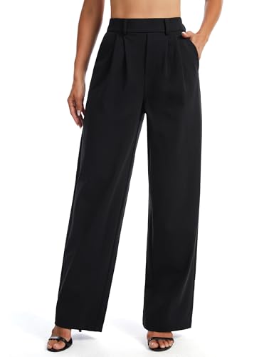 THE GYM PEOPLE Women's Wide Leg Dress Pants Business Slacks Trousers