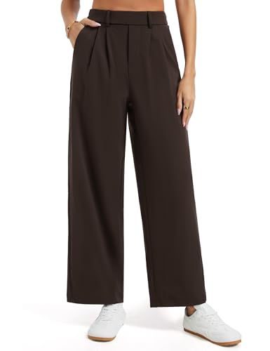 THE GYM PEOPLE Women's Wide Leg Dress Pants Business Slacks Trousers