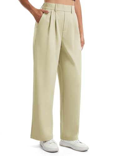 THE GYM PEOPLE Women's Wide Leg Dress Pants Business Slacks Trousers