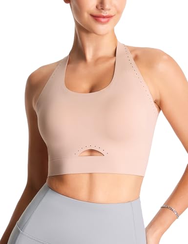 THE GYM PEOPLE Women's Cross Back Sports Bras Wireless Bra Padded Bralette