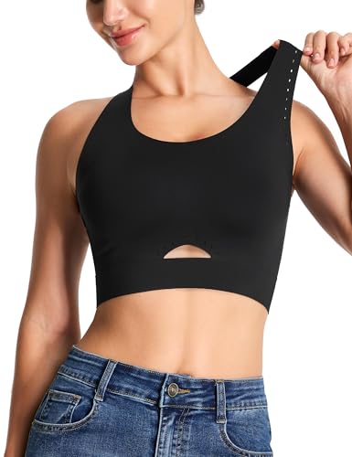THE GYM PEOPLE Women's Cross Back Sports Bras Wireless Bra Padded Bralette